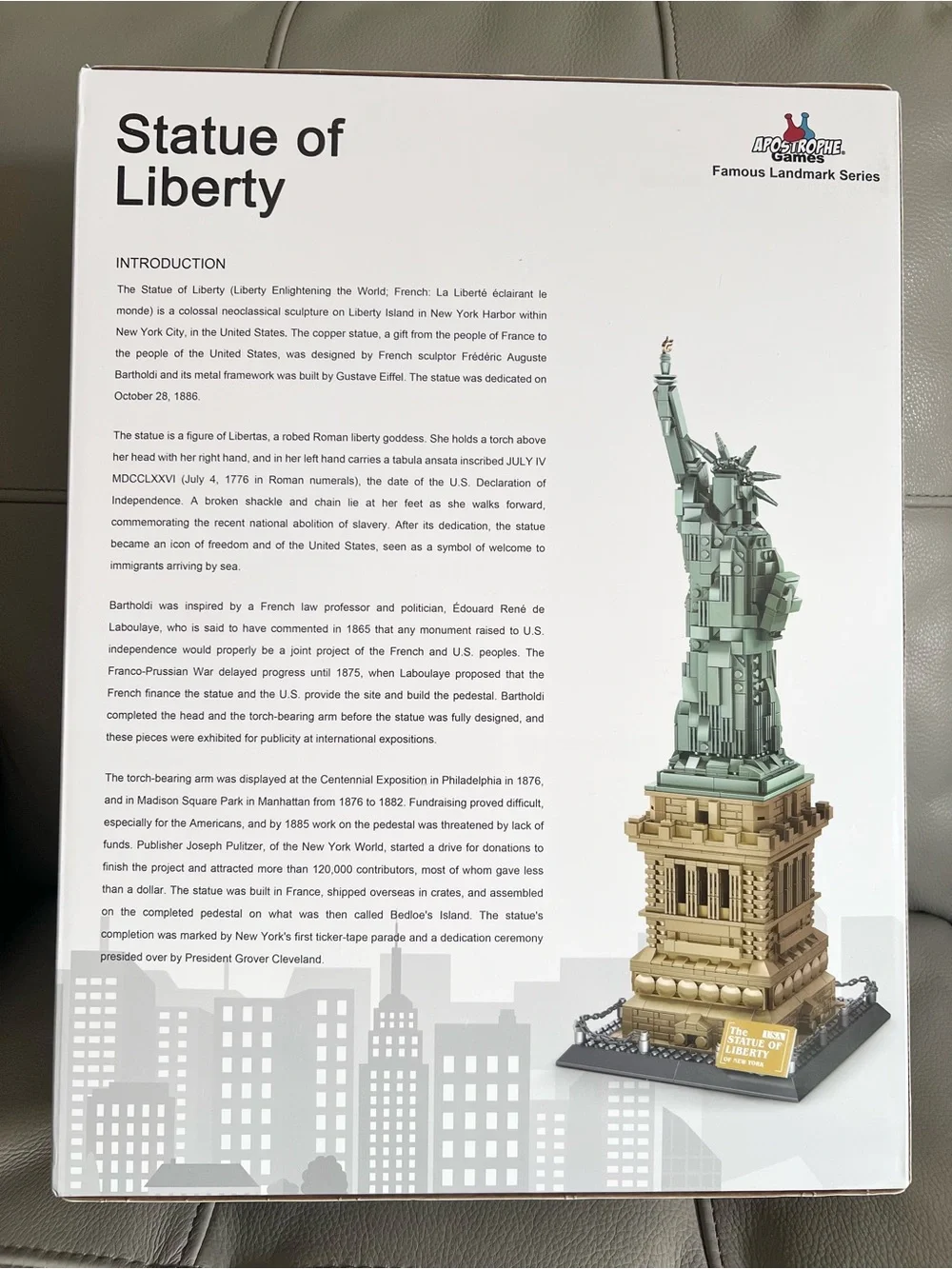NEW Apostrophe Games Statue of Liberty Building Block Set 1577 Pieces Age 14+